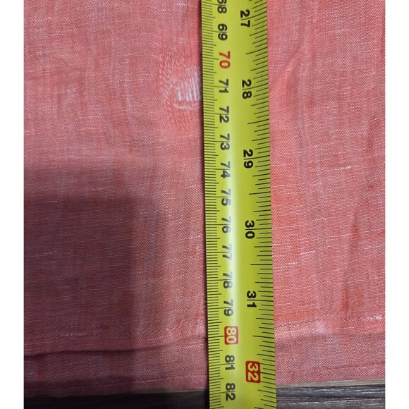 Jos A Bank Linen Shirt Mens XL Short Sleeve Collared Button Down Coral Sri Lanka - Picture 5 of 6